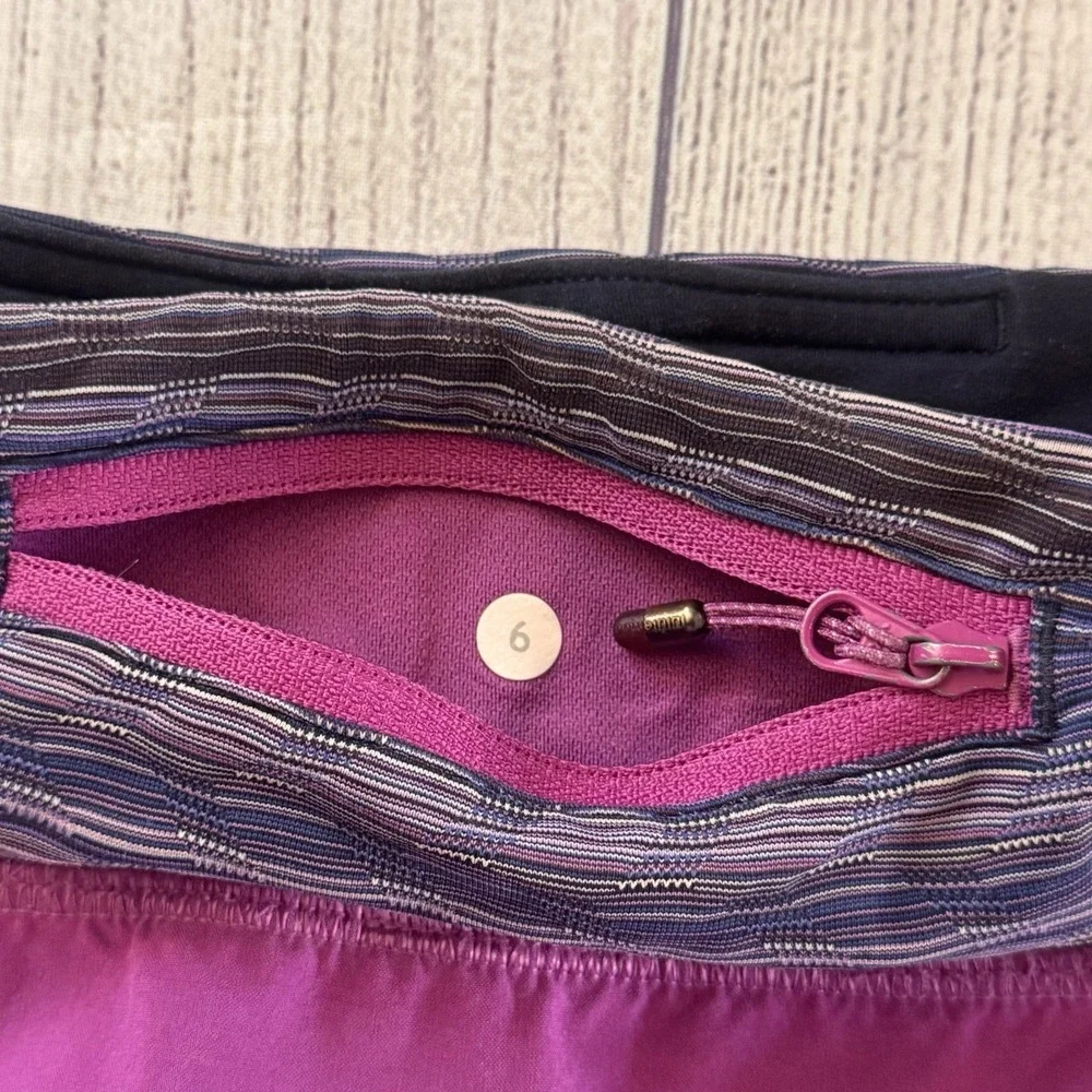 Lululemon Speed Short Ultra Violet Space Dye Twist Size 6 Women's Activewear